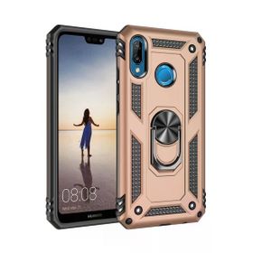 Newface Huawei P20 Lite Sofya Yüzüklü Silikon Kapak Gold Cep Telefonu Kılıfı