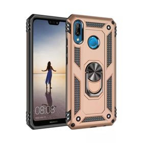 Newface Huawei P20 Lite Sofya Yüzüklü Silikon Kapak Gold Cep Telefonu Kılıfı