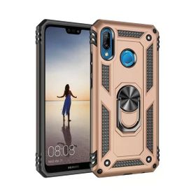 Newface Huawei P20 Lite Sofya Yüzüklü Silikon Kapak Gold Cep Telefonu Kılıfı