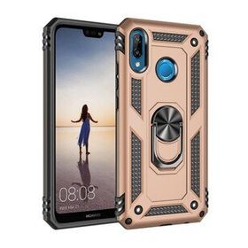 Newface Huawei P20 Lite Sofya Yüzüklü Silikon Kapak Gold Cep Telefonu Kılıfı