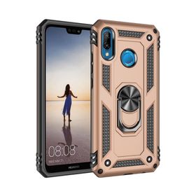 Newface Huawei P20 Lite Sofya Yüzüklü Silikon Kapak Gold Cep Telefonu Kılıfı