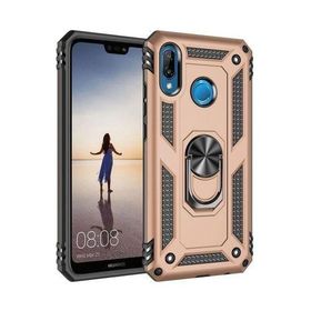 Newface Huawei P20 Lite Sofya Yüzüklü Silikon Kapak Gold Cep Telefonu Kılıfı