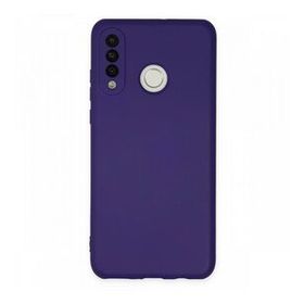 Newface Huawei P30 Lite Nano İçi Kadife Silikon Mor Cep Telefonu Kılıfı