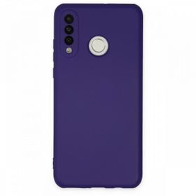 Newface Huawei P30 Lite Nano İçi Kadife Silikon Mor Cep Telefonu Kılıfı