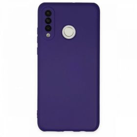 Newface Huawei P30 Lite Nano İçi Kadife Silikon Mor Cep Telefonu Kılıfı