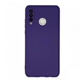Newface Huawei P30 Lite Nano İçi Kadife Silikon Mor Cep Telefonu Kılıfı