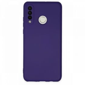 Newface Huawei P30 Lite Nano İçi Kadife Silikon Mor Cep Telefonu Kılıfı