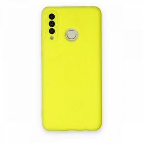 Newface Huawei P30 Lite Nano İçi Kadife Silikon Sarı Cep Telefonu Kılıfı