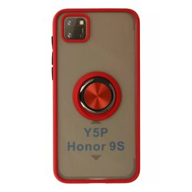 Newface Huawei Y5P Montreal Yüzüklü Silikon Kapak Kırmızı Cep Telefonu Kılıfı