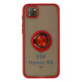 Newface Huawei Y5P Montreal Yüzüklü Silikon Kapak Kırmızı Cep Telefonu Kılıfı