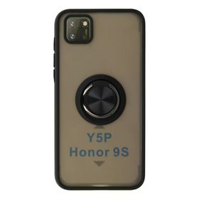 Newface Huawei Y5P Montreal Yüzüklü Silikon Kapak Siyah Cep Telefonu Kılıfı