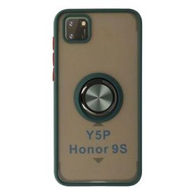 Newface Huawei Y5P Montreal Yüzüklü Silikon Kapak Yeşil Cep Telefonu Kılıfı