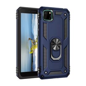 Newface Huawei Y5P Sofya Yüzüklü Silikon Kapak Lacivert Cep Telefonu Kılıfı