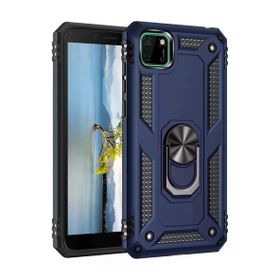 Newface Huawei Y5P Sofya Yüzüklü Silikon Kapak Lacivert Cep Telefonu Kılıfı