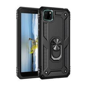 Newface Huawei Y5P Sofya Yüzüklü Silikon Kapak Siyah Cep Telefonu Kılıfı