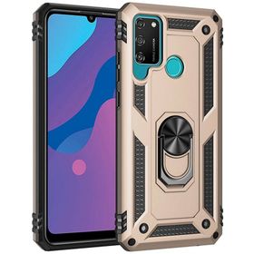Newface Huawei Y6P Gold Sofya Yüzüklü Silikon Cep Telefonu Kılıfı