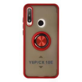 Newface Huawei Y6P Kırmızı Montreal Yüzüklü Silikon Cep Telefonu Kılıfı