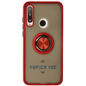 Newface Huawei Y6P Kırmızı Montreal Yüzüklü Silikon Cep Telefonu Kılıfı