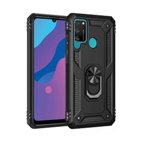 Newface Huawei Y6P Siyah Sofya Yüzüklü Silikon Cep Telefonu Kılıfı
