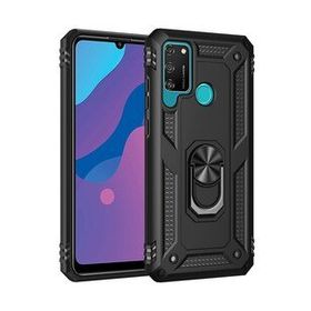 Newface Huawei Y6P Siyah Sofya Yüzüklü Silikon Cep Telefonu Kılıfı