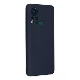 Newface İnfinix Hot 11S Nano İçi Kadife Silikon Lacivert Cep Telefonu Kılıfı