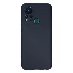 Newface İnfinix Hot 11S Nano İçi Kadife Silikon Lacivert Cep Telefonu Kılıfı