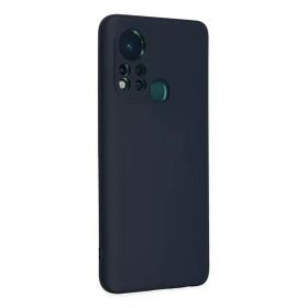 Newface İnfinix Hot 11S Nano İçi Kadife Silikon Lacivert Cep Telefonu Kılıfı