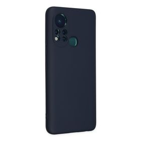Newface İnfinix Hot 11S Nano İçi Kadife Silikon Lacivert Cep Telefonu Kılıfı