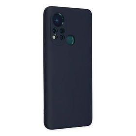 Newface İnfinix Hot 11S Nano İçi Kadife Silikon Lacivert Cep Telefonu Kılıfı
