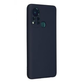 Newface İnfinix Hot 11S Nano İçi Kadife Silikon Lacivert Cep Telefonu Kılıfı