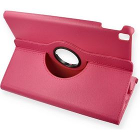 Newface iPad 10.2 7.Nesil 360 Pembe Deri Tablet Kılıf