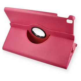 Newface iPad 10.2 7.Nesil 360 Pembe Deri Tablet Kılıf