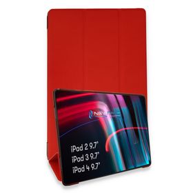 Newface iPad 4 9.7 Smart Kırmızı Tablet Kılıfı