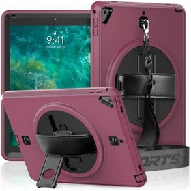 Newface iPad 5 Air 9.7 Strap-C Otterbox Kapak Mürdüm Tablet Kılıfı