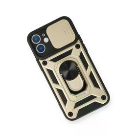 Newface iPhone 11 Gold Pars Lens Yüzüklü Silikon Cep Telefonu Kılıfı