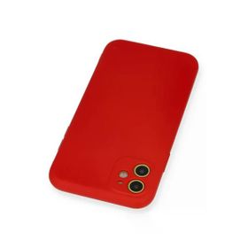 Newface İphone 11 Kırmızı Nano İçi Kadife Silikon Cep Telefonu Kılıfı