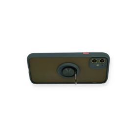 Newface iPhone 11 Montreal Yüzüklü Silikon Kapak - Yeşil Kılıf