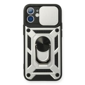 Newface iPhone 11 Pars Lens Yüzüklü Silikon - Gümüş Kılıf