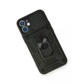 Newface iPhone 11 Pars Lens Yüzüklü Silikon Siyah Kılıf