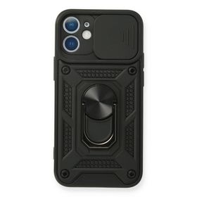 Newface iPhone 11 Pars Lens Yüzüklü Silikon Siyah Kılıf