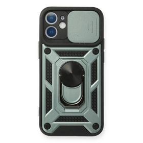 Newface iPhone 11 Pars Lens Yüzüklü Silikon - Yeşil Kılıf