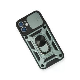 Newface iPhone 11 Pars Lens Yüzüklü Silikon - Yeşil Kılıf