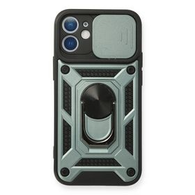 Newface iPhone 11 Pars Lens Yüzüklü Silikon - Yeşil Kılıf