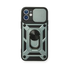 Newface iPhone 11 Pars Lens Yüzüklü Silikon - Yeşil Kılıf