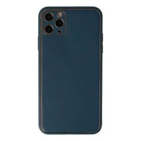 Newface iPhone 11 Pro Coco Deri Silikon Kapak Mavi Cep Telefonu Kılıfı