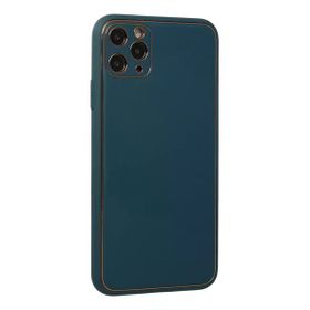Newface iPhone 11 Pro Coco Deri Silikon Kapak Mavi Cep Telefonu Kılıfı