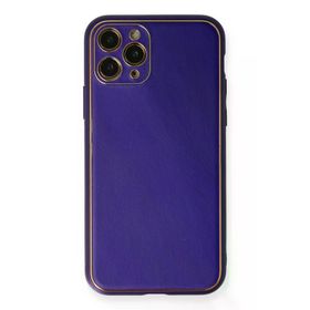 Newface iPhone 11 Pro Coco Deri Silikon Kapak Mor Cep Telefonu Kılıfı