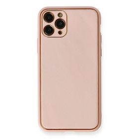 Newface iPhone 11 Pro Coco Deri Silikon Kapak Pembe Cep Telefonu Kılıfı