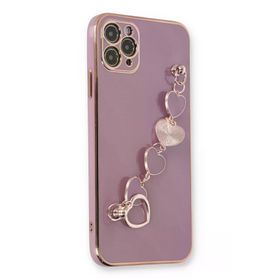 Newface iPhone 11 Pro Esila Silikon Mor Cep Telefonu Kılıfı