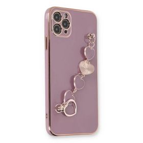 Newface iPhone 11 Pro Esila Silikon Mor Cep Telefonu Kılıfı